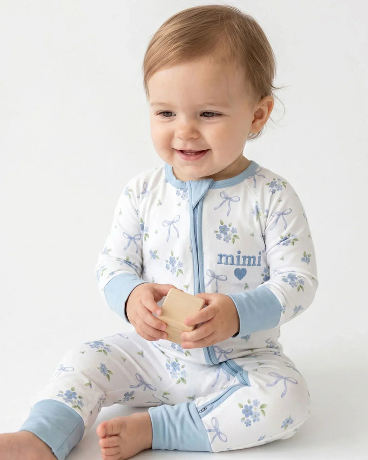 Mommy and Me Matching Embroidered Baby Bamboo Convertible Zippy
