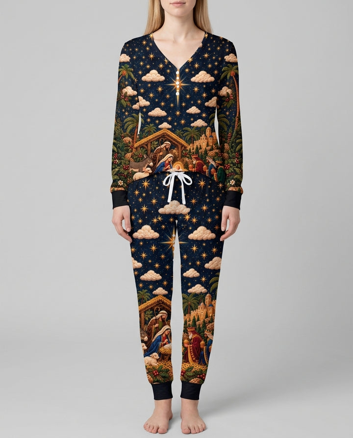 O Holy Night Family Matching Bamboo Women Pajama Set