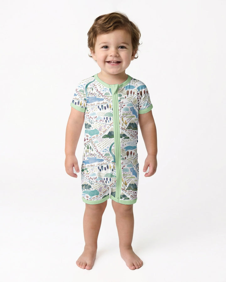 Whimsical Psalms 23 Map Bamboo Shorty Zippy