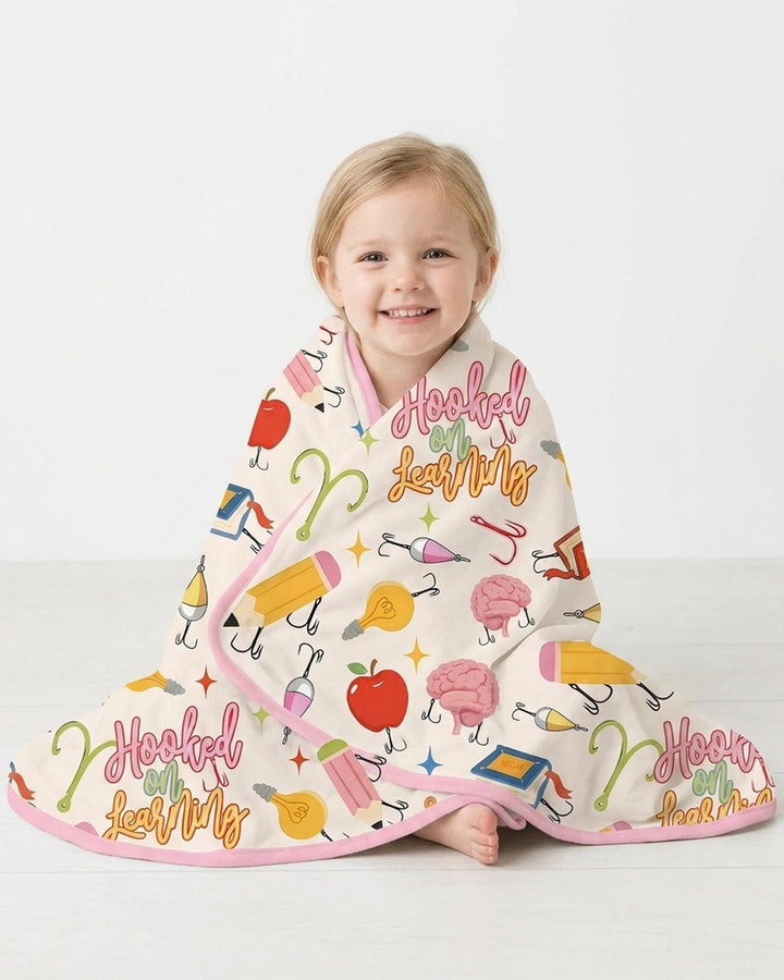 Hooked on Learning Bamboo Blanket
