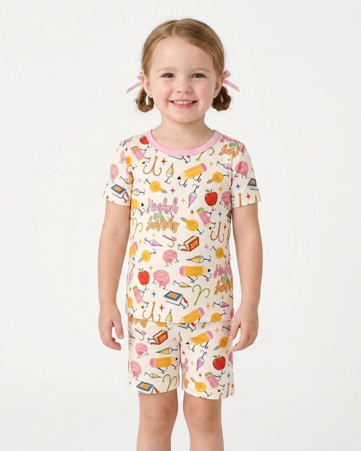 Template Bamboo Two Piece Short Sleeve Shorts Pyjamas Set