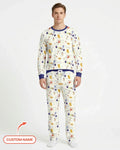 Custom Name Circus Toile Bamboo Men's Pajama Set