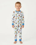 Striped Cute Mascots Soccer Cup 2026 Bamboo Two Piece Long Sleeve Pajama Set