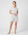 Tennis Candy Family Matching Bamboo Women Short Sleeve Short Pajama Set