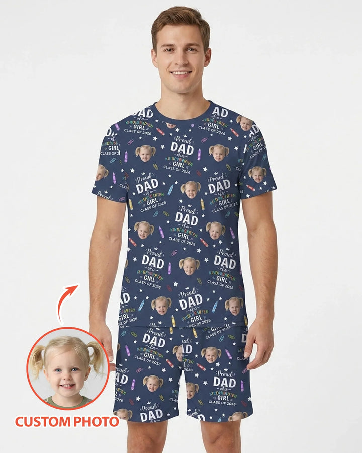 Proud Dad Mom Of Class Of 2026 Bamboo Men Short Sleeve Short Pajama Set