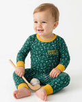 Embroidered Matching With Dad Golf Club Bamboo Two Piece Long Sleeve Pajama Set