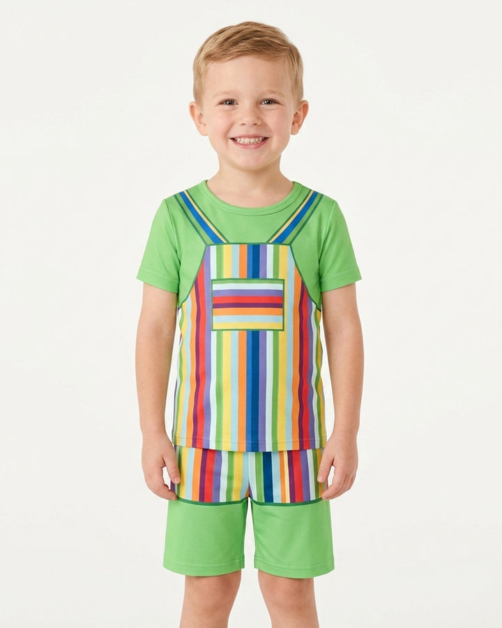 Template Bamboo Two Piece Short Sleeve Shorts Pyjamas Set
