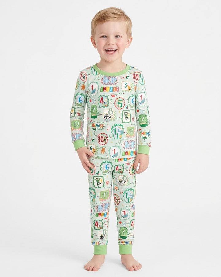 12 Christmas Prayers Bamboo Two Piece Long Sleeve Pajama Set