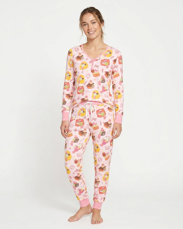 Little Book Worm Family Matching Bamboo Women Pajama Set