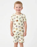 Template Bamboo Two Piece Short Sleeve Shorts Pyjamas Set