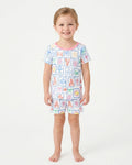 Coastal Treasures Family Matching Bamboo Two Piece Short Sleeve Shorts Pajama Set