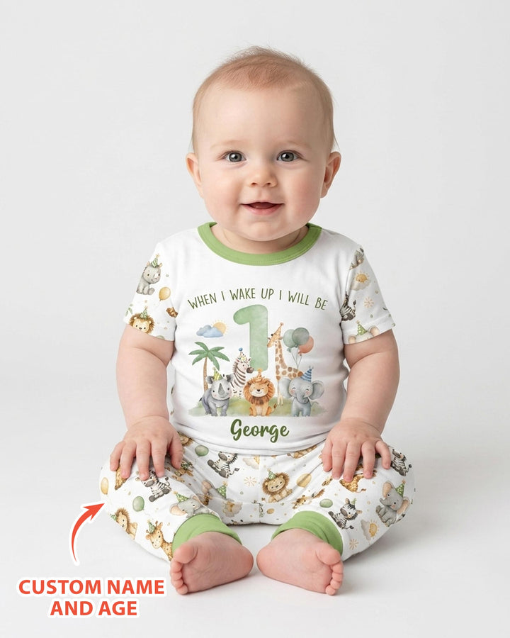 CUSTOM Template Bamboo Two Piece Short Sleeve Pyjamas Set