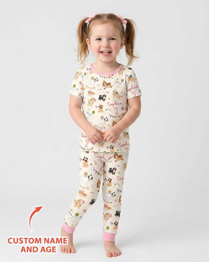 CUSTOM Template Bamboo Two Piece Short Sleeve Pyjamas Set