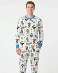 Striped Cute Mascots Soccer Cup 2026 Bamboo Men's Pajama Set