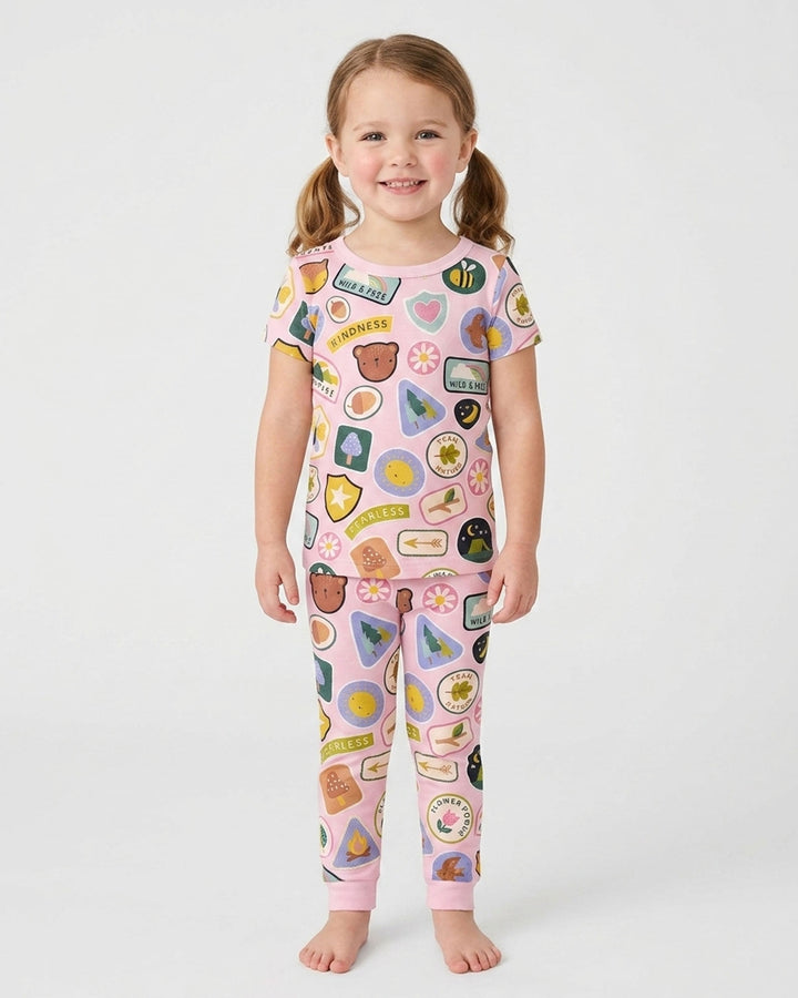 Little Explorer Bamboo Two Piece Short Sleeve Pajama Set