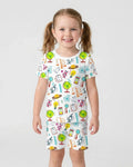 Template Bamboo Two Piece Short Sleeve Shorts Pyjamas Set