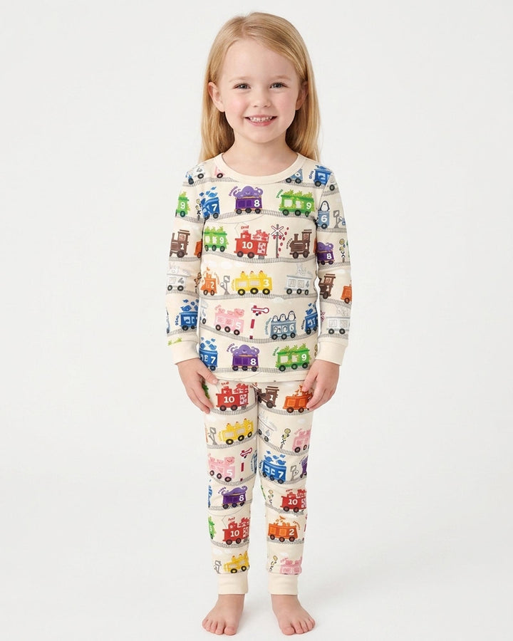 Template Bamboo Two Piece Long Sleeve Pyjamas Set