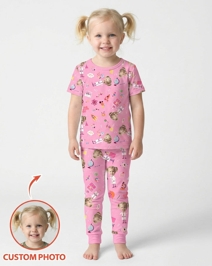 CUSTOM Template Bamboo Two Piece Short Sleeve Pyjamas Set