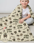 Camo Armor Of God Bamboo Blanket