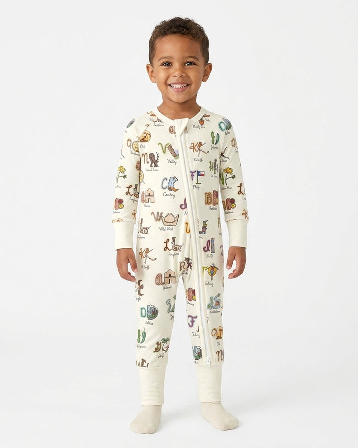 Texas Alphabet Bamboo Convertible Zippy