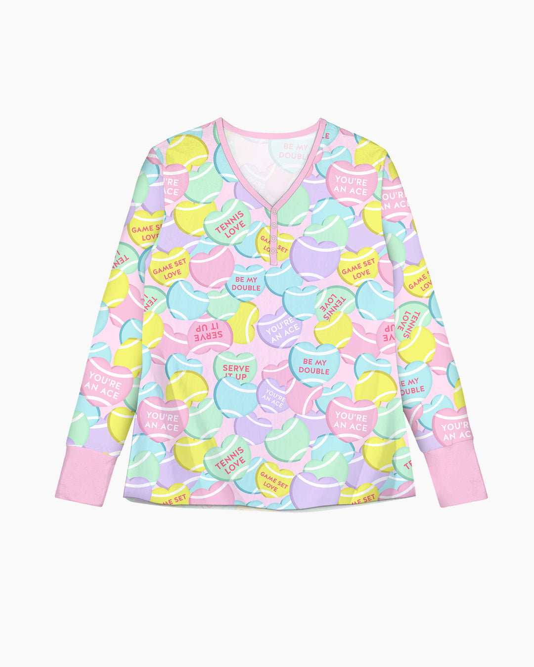 Tennis Candy Family Matching Bamboo Women Pajama Set