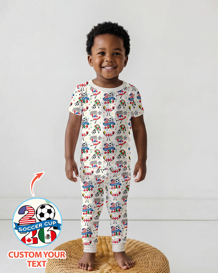 Soccer Squad 2026 Bamboo Two Piece Short Sleeve Pajama Set