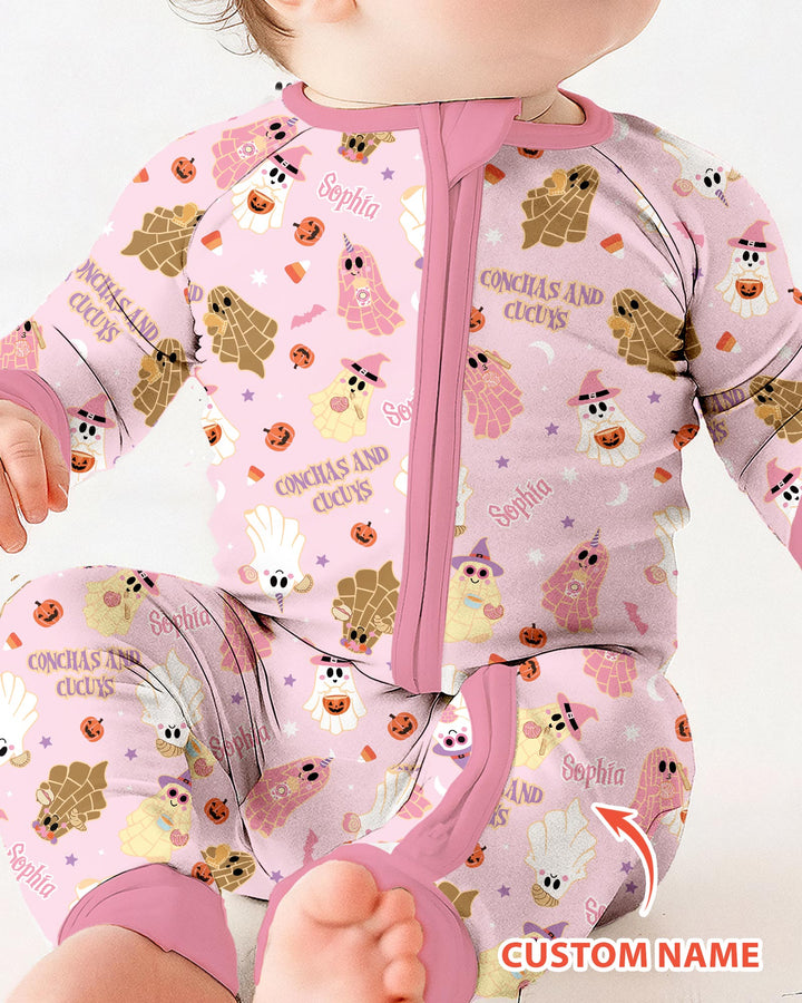 Pantasmas Mexican Halloween Custom Name Bamboo Convertible Zippy
