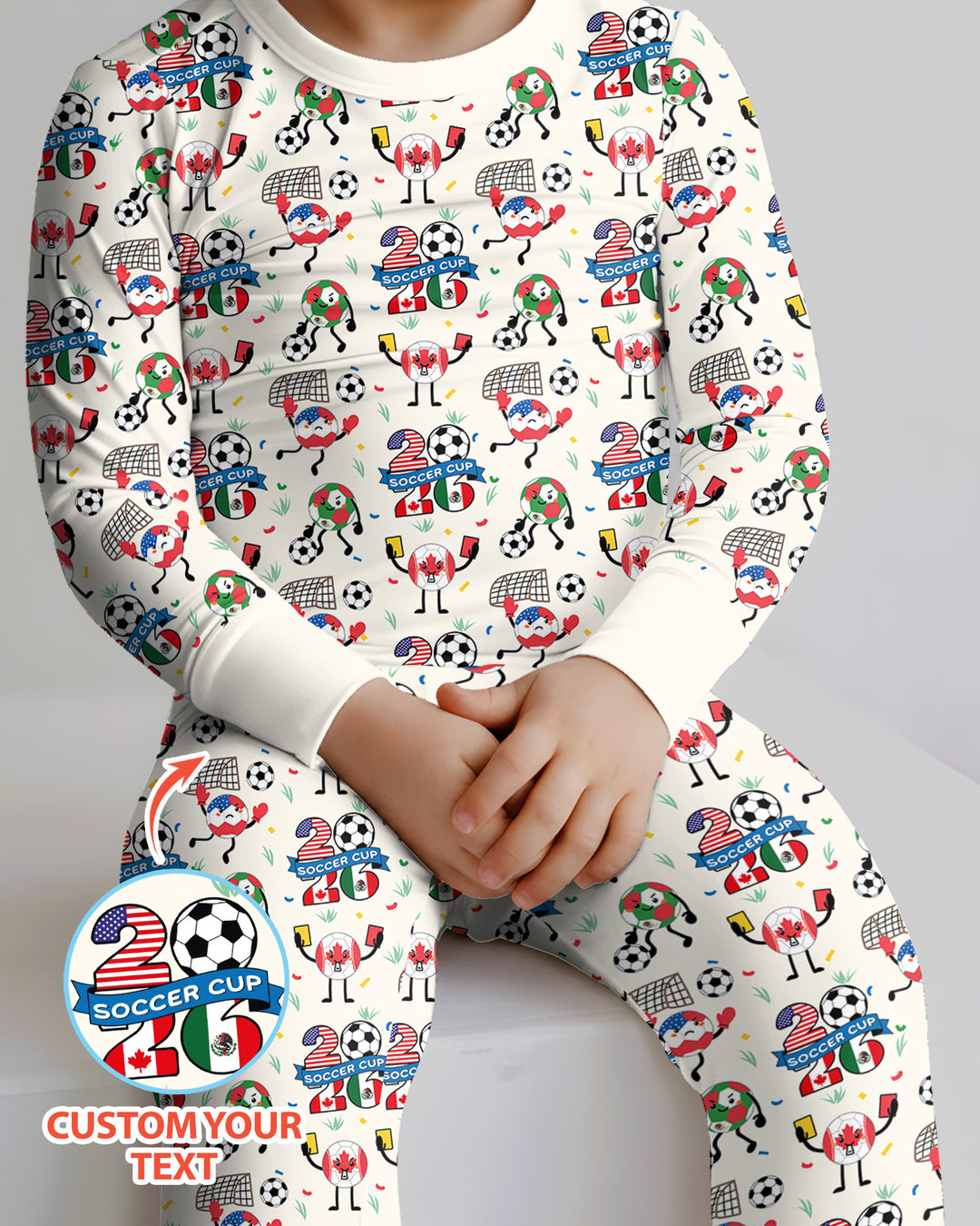 Soccer Squad 2026 Bamboo Two Piece Long Sleeve Pajama Set