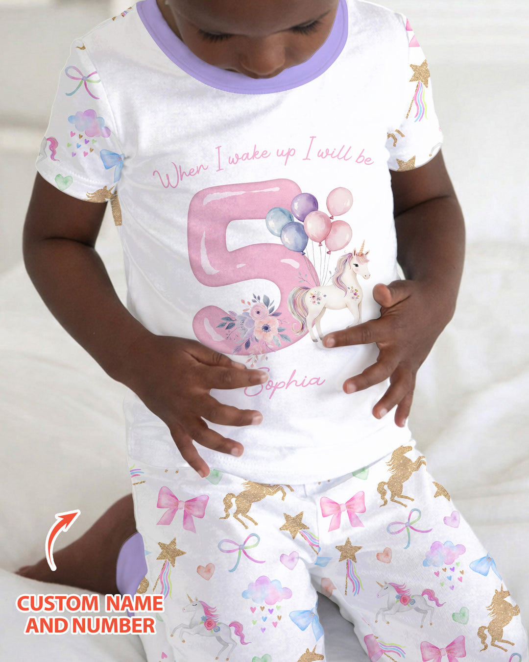 CUSTOM Template Bamboo Two Piece Short Sleeve Pyjamas Set