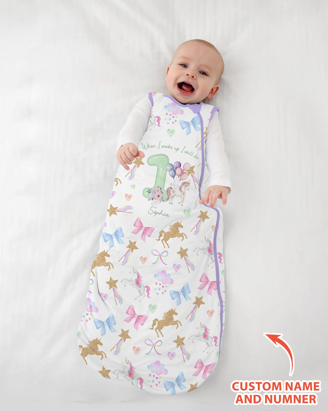 Custom Name When I Wake Up I Will Be Birthday Bamboo Sleep Bag