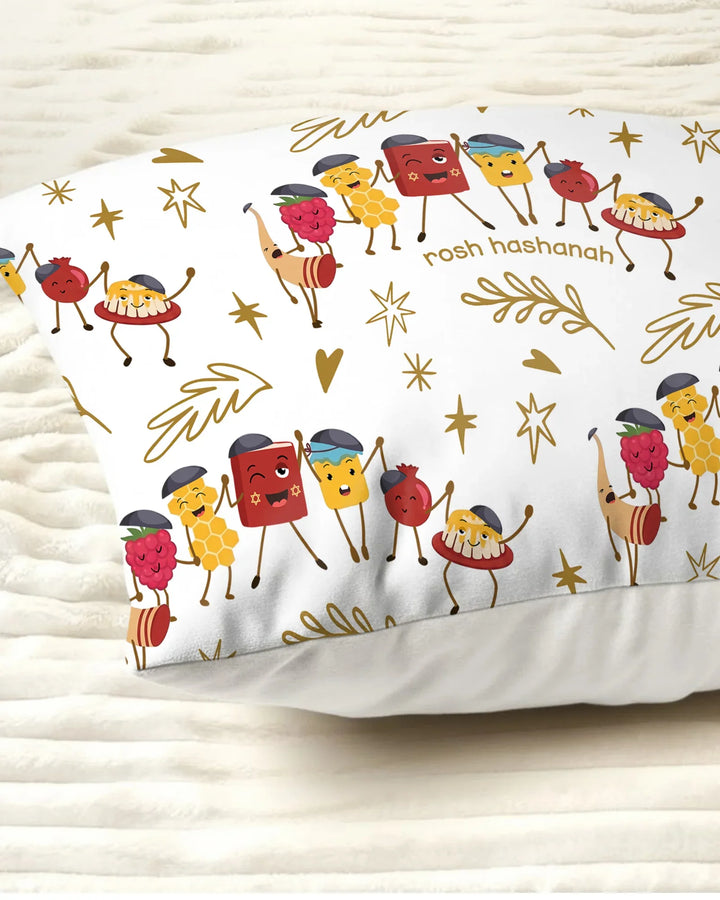 Let's Celebrate Rosh Hashanah Bamboo Pillow Case