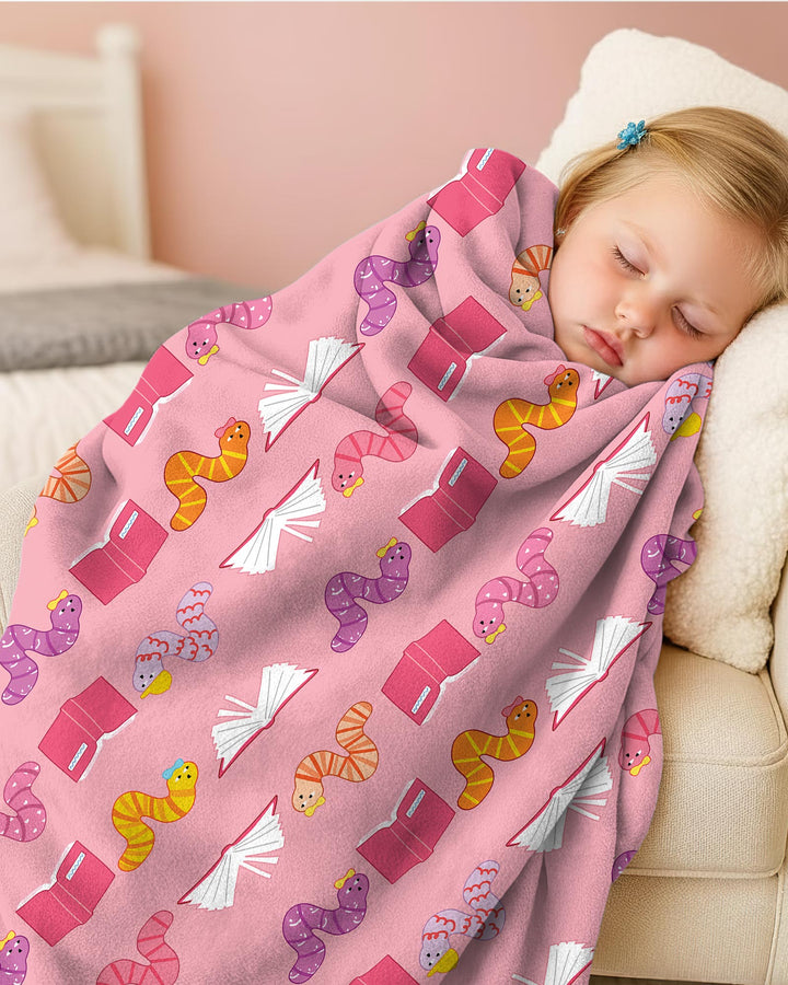 Bookworm Family Matching Bamboo Blanket