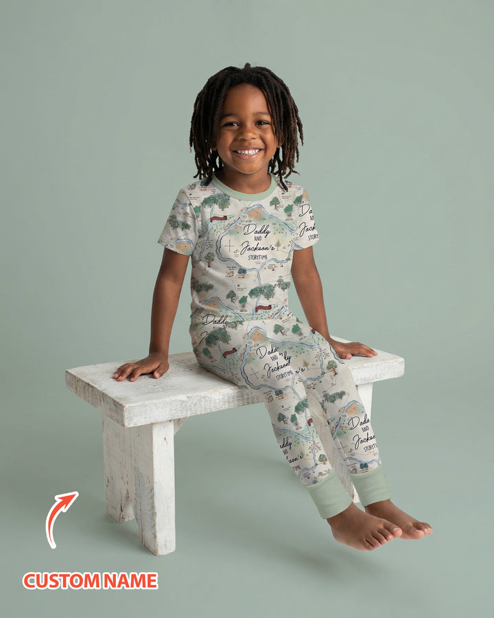 CUSTOM Template Bamboo Two Piece Short Sleeve Pyjamas Set