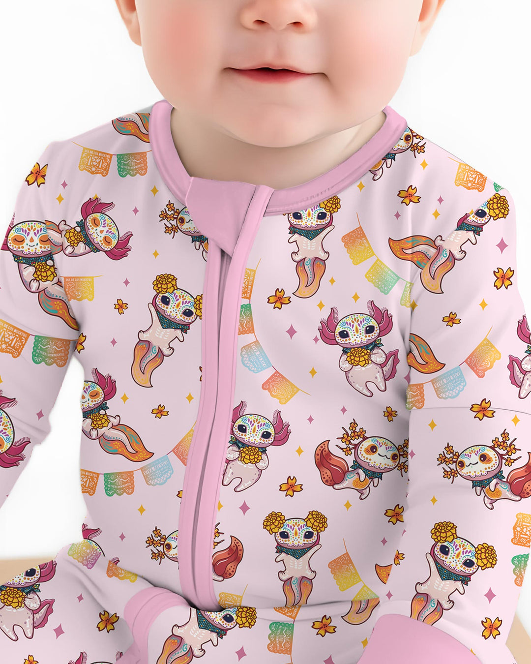 Axololt Día de los Muertos Bamboo Convertible Zippy
