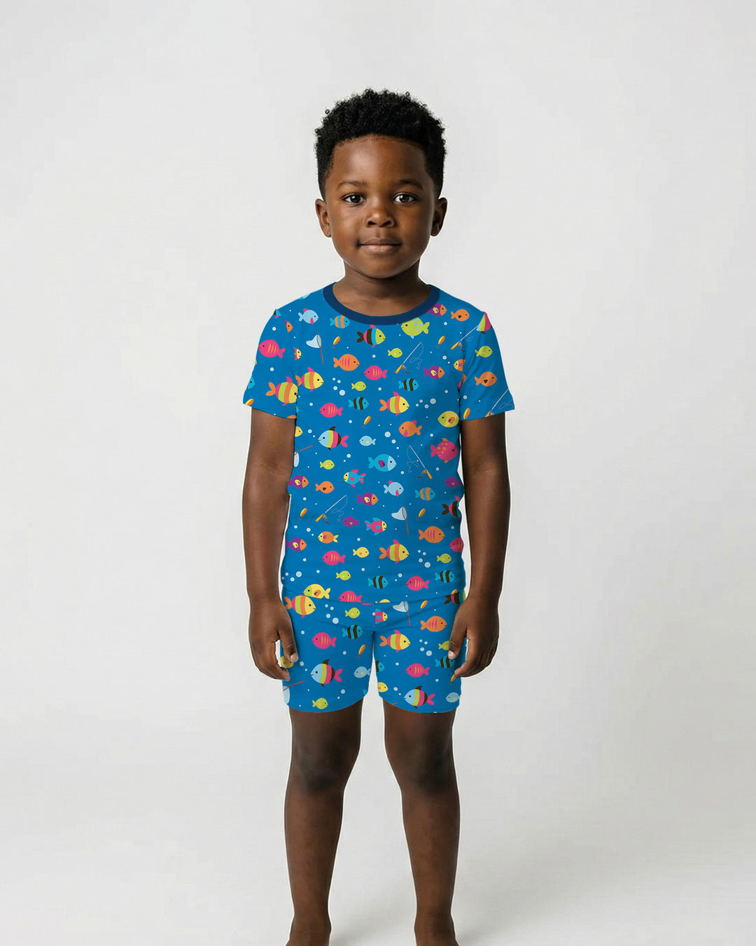 Template Bamboo Two Piece Short Sleeve Shorts Pyjamas Set