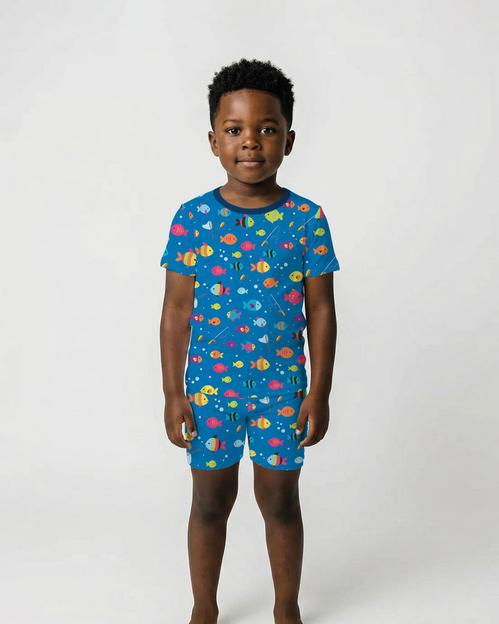 Template Bamboo Two Piece Short Sleeve Shorts Pyjamas Set