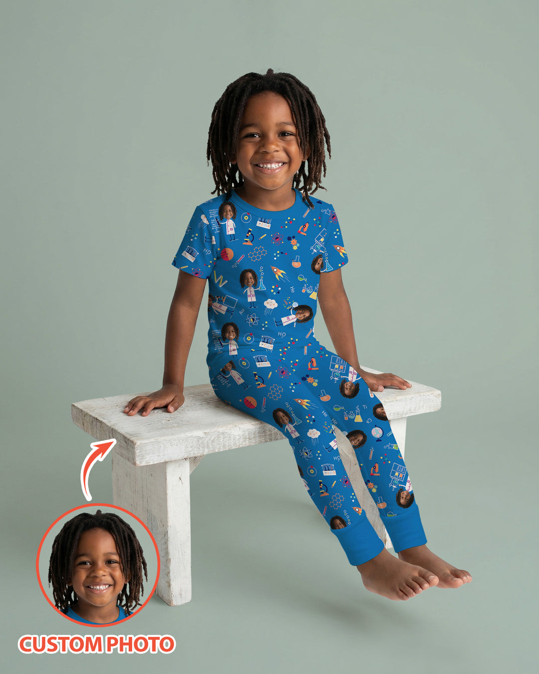 CUSTOM Template Bamboo Two Piece Short Sleeve Pyjamas Set
