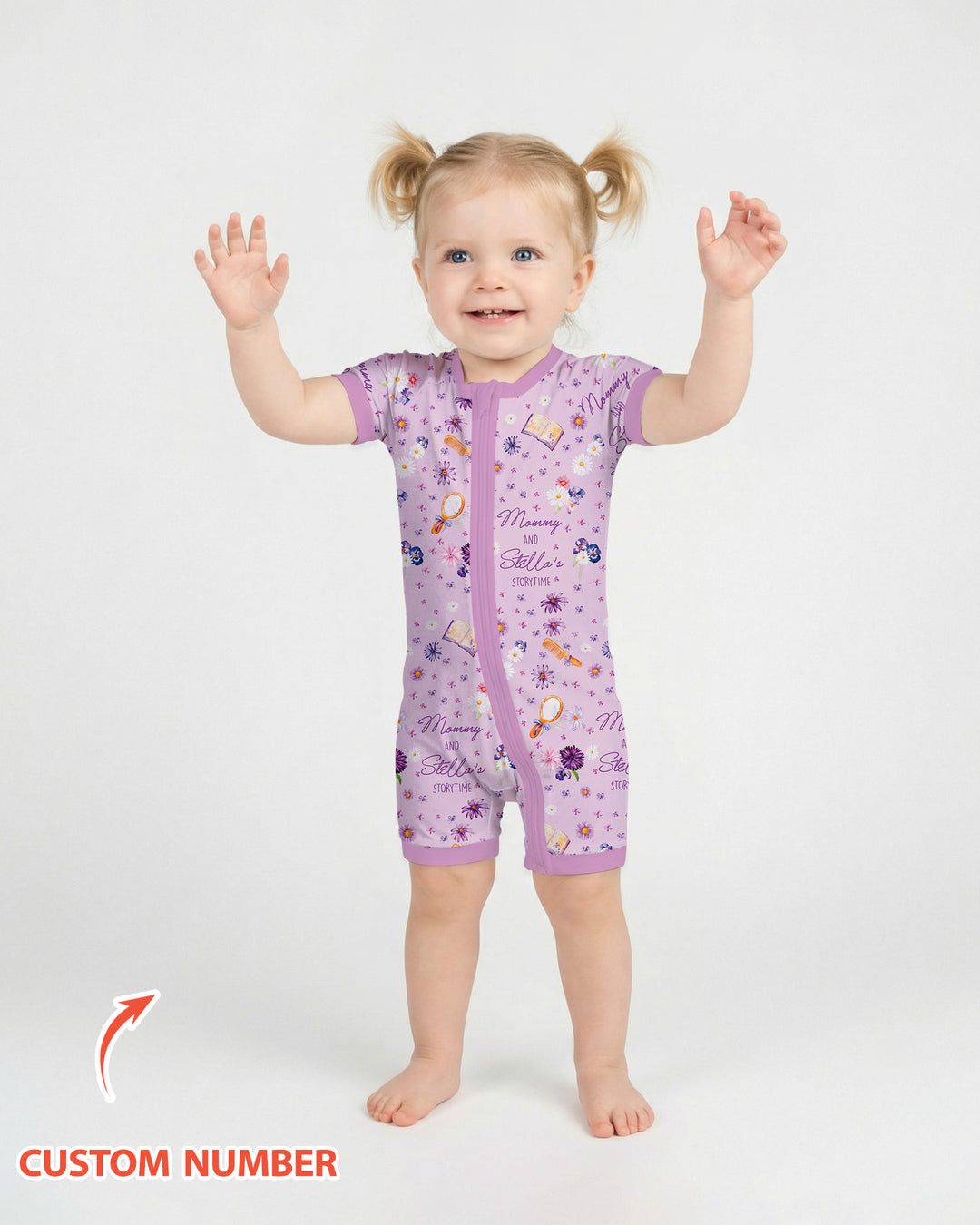Mommy Daddy And Me Bedtime Story Family Matching Bamboo Shorty Zippy