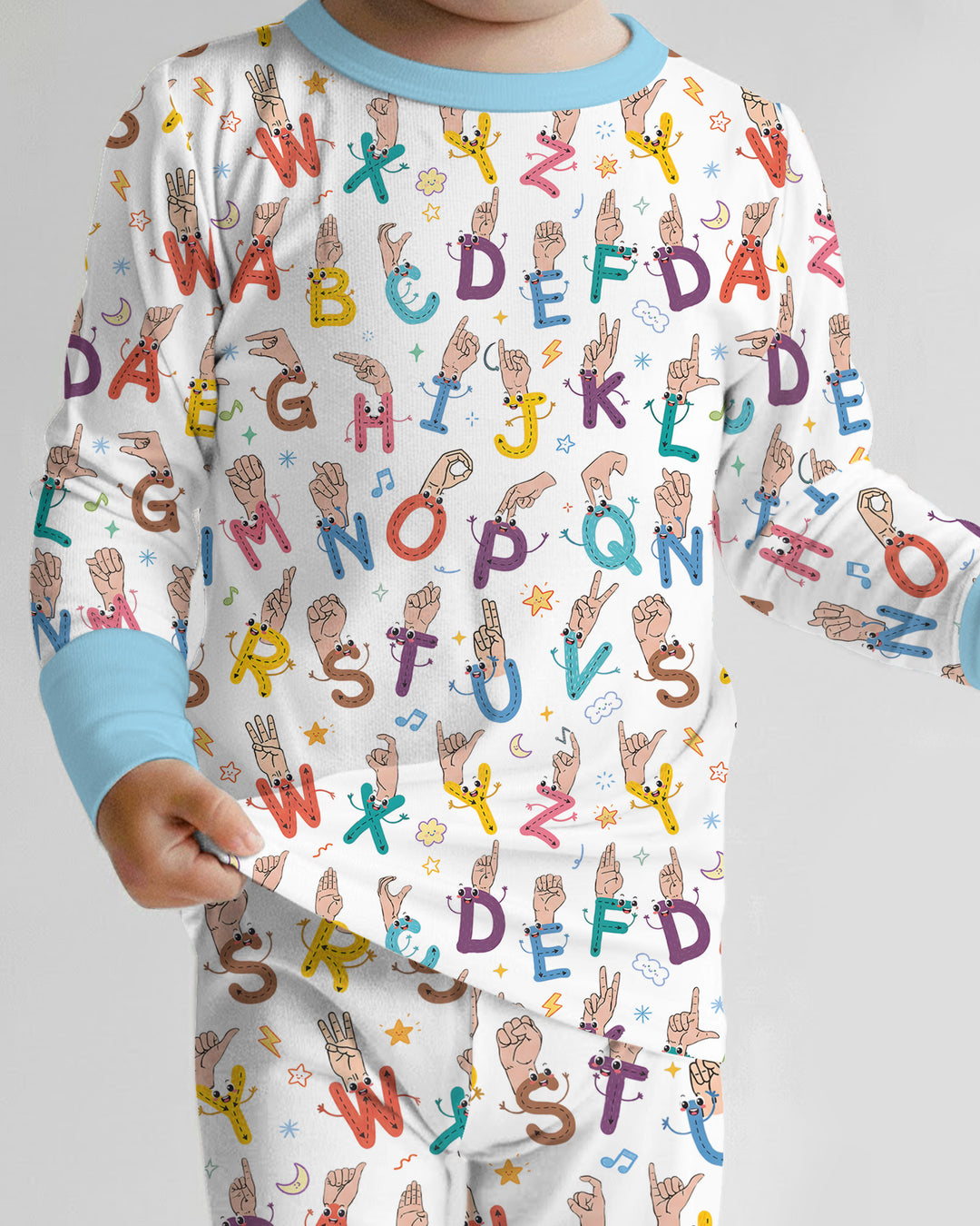 Love Needs No Words Bamboo Two Piece Long Sleeve Pajama Set