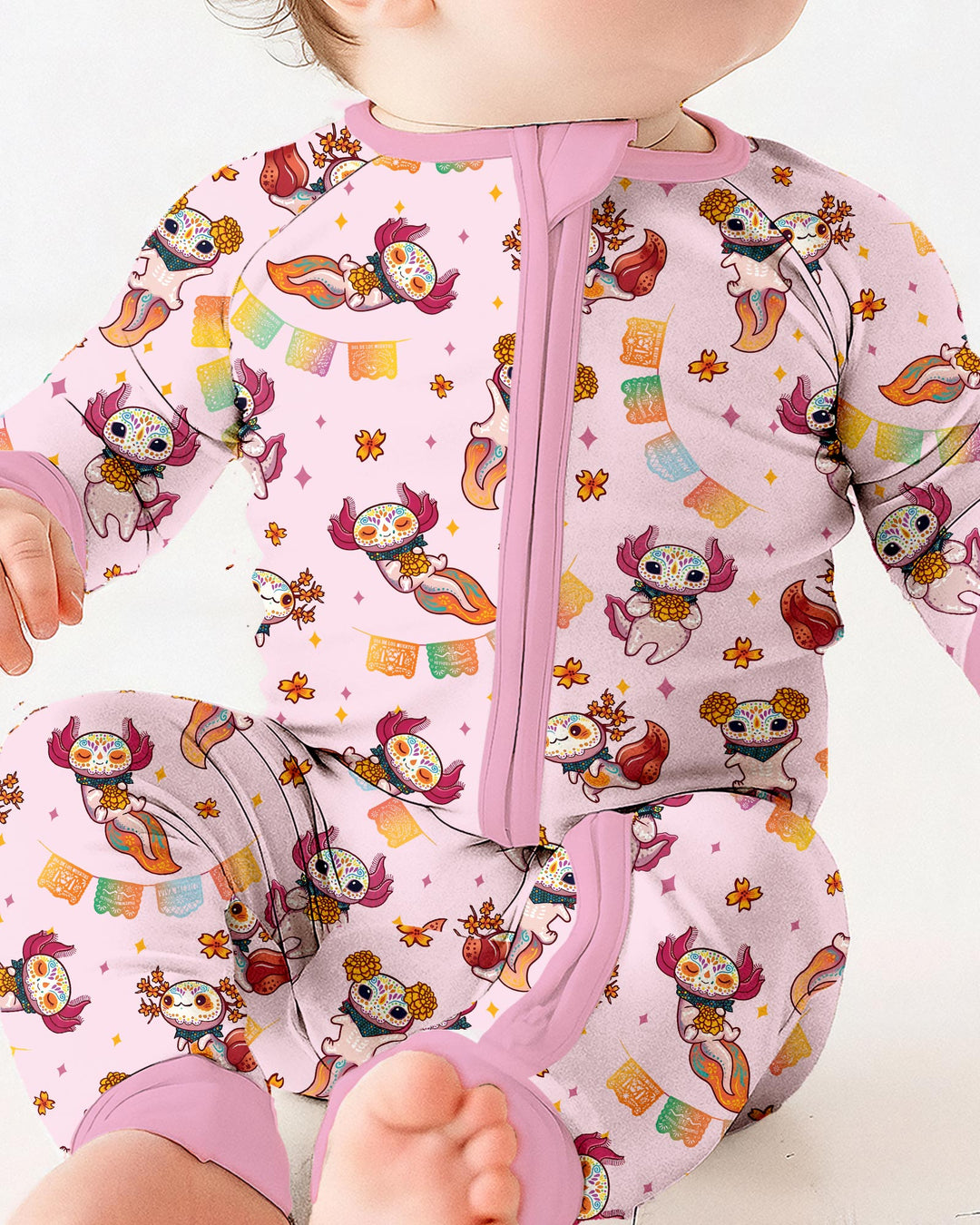 Axololt Día de los Muertos Bamboo Convertible Zippy