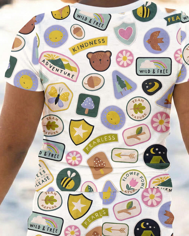 Little Explorer Bamboo Two Piece Short Sleeve Pajama Set