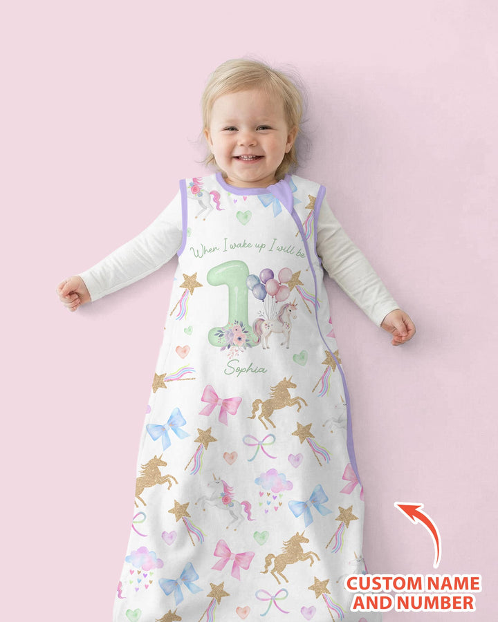 Custom Name When I Wake Up I Will Be Birthday Bamboo Sleep Bag