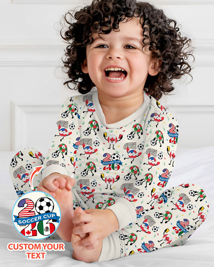 Soccer Squad 2026 Bamboo Two Piece Long Sleeve Pajama Set