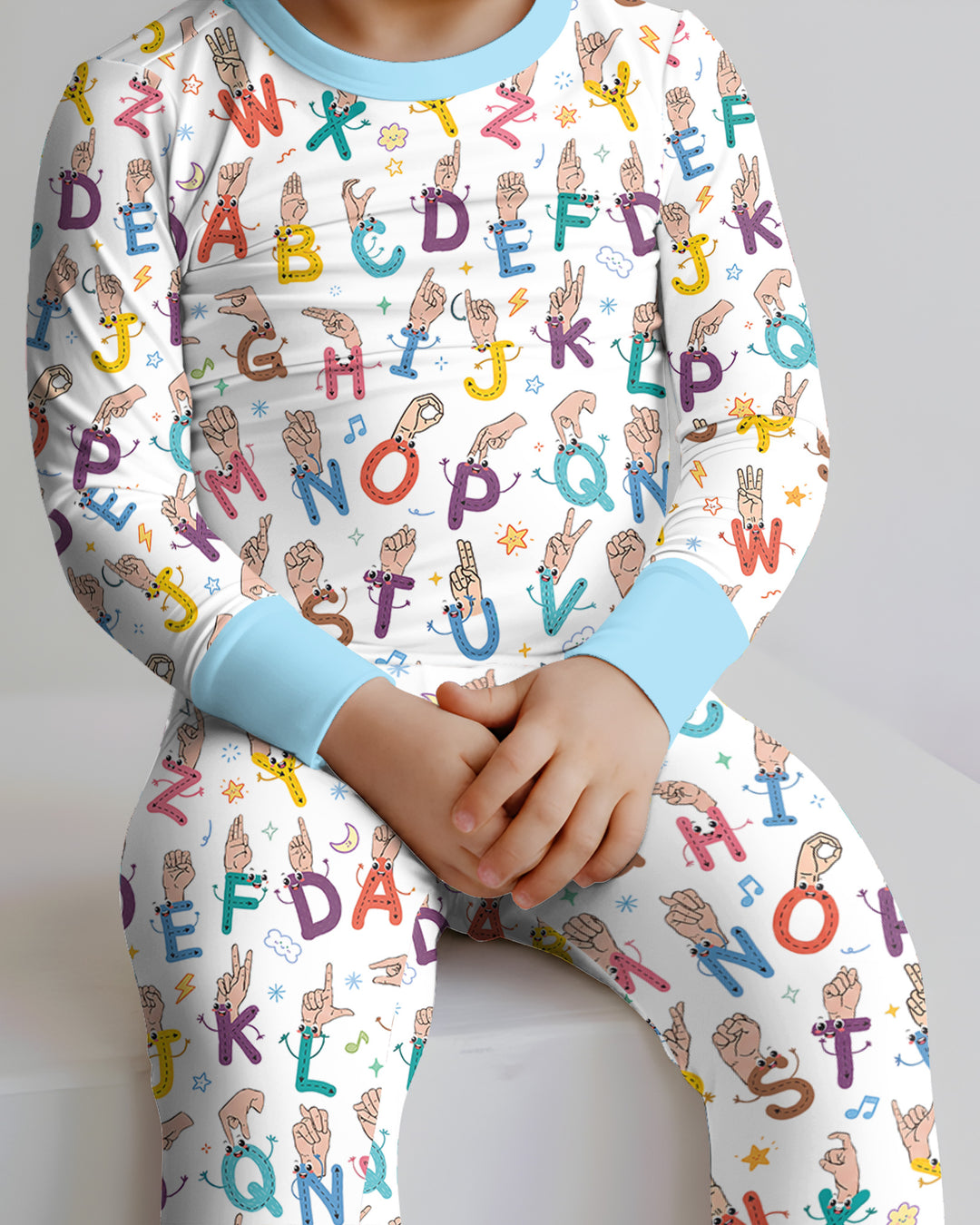 Love Needs No Words Bamboo Two Piece Long Sleeve Pajama Set