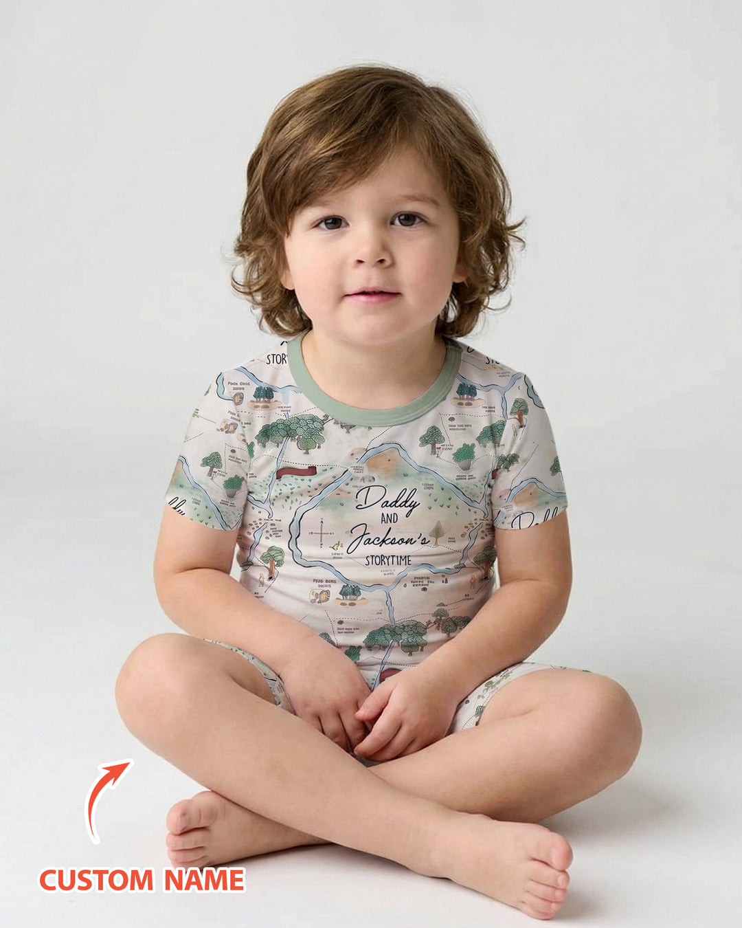Mommy Daddy And Me Bedtime Story Family Matching Bamboo Two Piece Short Sleeve Shorts Pajama Set