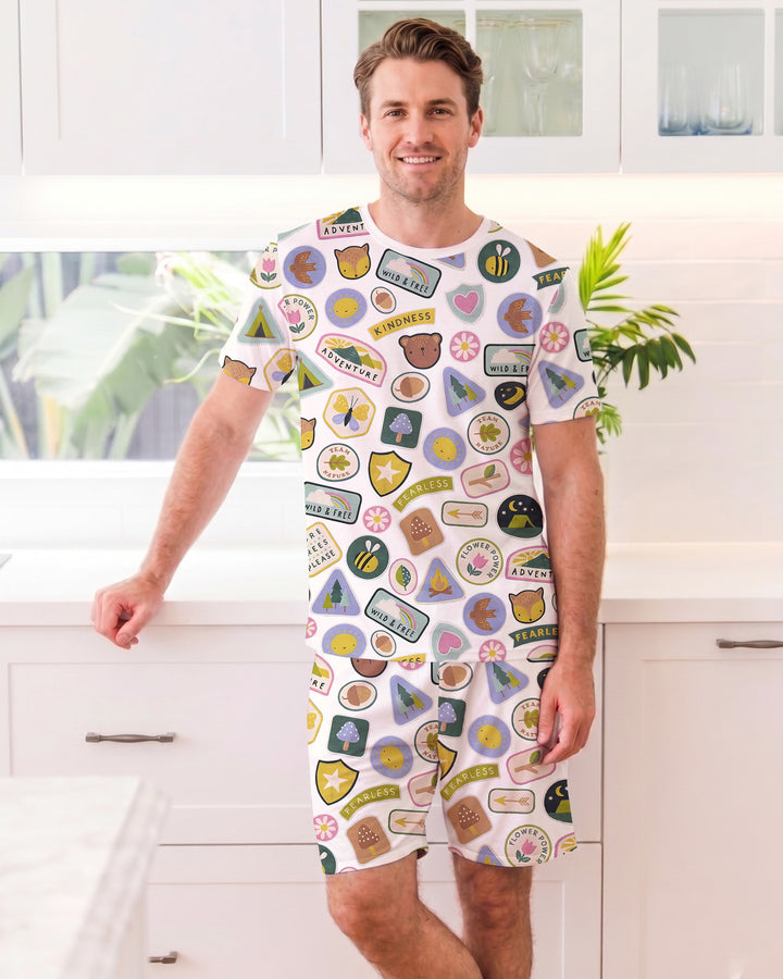 Little Explorer Bamboo Men Short Sleeve Short Pajama Set
