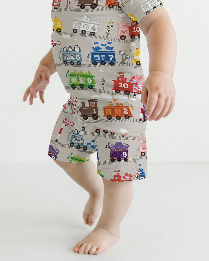 Template Bamboo Two Piece Short Sleeve Shorts Pyjamas Set