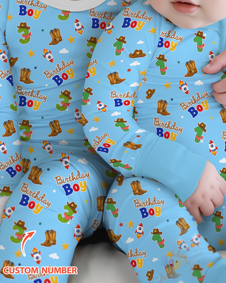 Custom Birthday Western Boy Bamboo Convertible Zippy