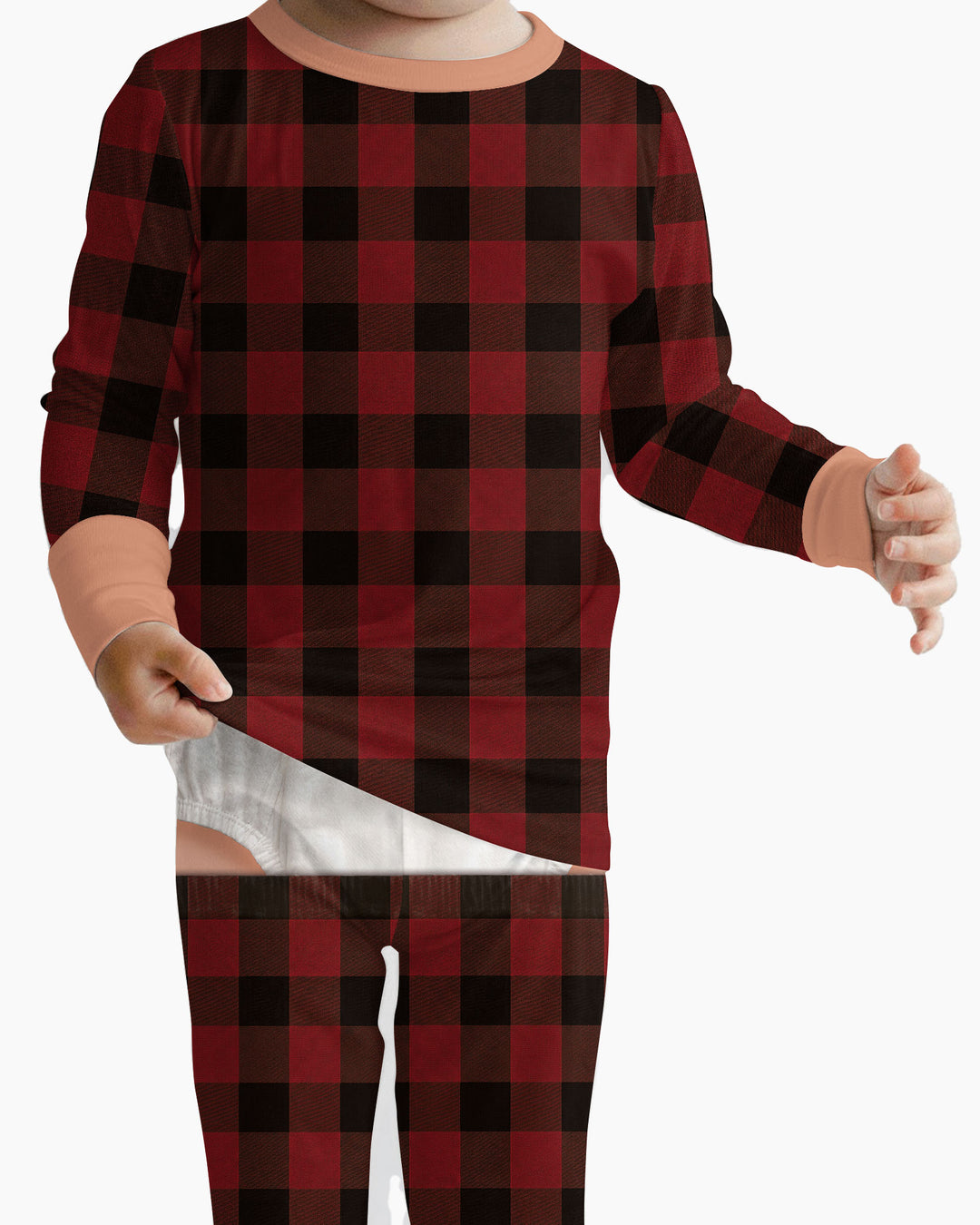 Kid Funny Christmas Bamboo Two Piece Long Sleeve Pajama Set