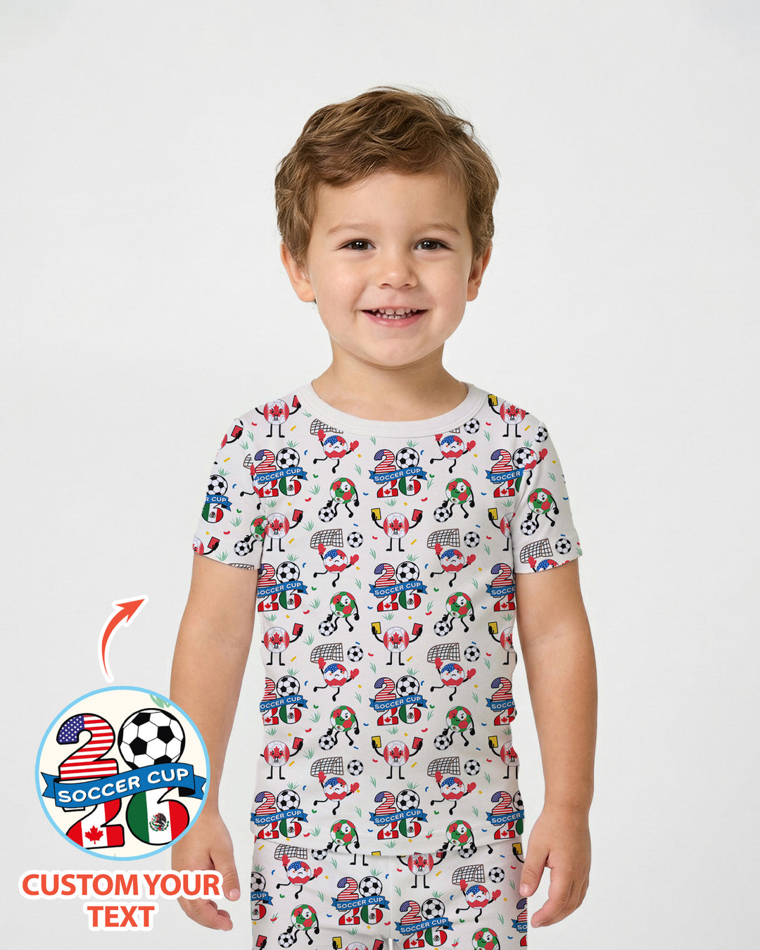 Soccer Squad 2026 Bamboo Two Piece Short Sleeve Pajama Set